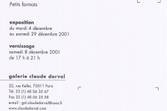 Exposition Evidences Petits Formats 2001