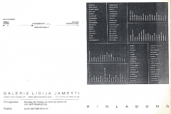 Galerie Lidija Jametti Zurigo 1991