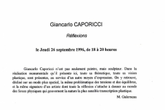 Giancarlo Caporicci Réflexions Hopitaux de Paris Hotel Dieu 1996